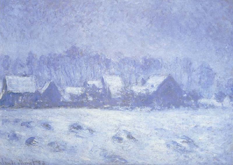 Claude Monet Snow Effect at Giverny Sweden oil painting art